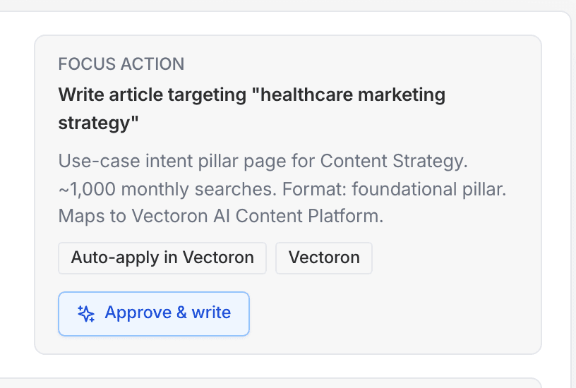 Command Center recommendation ready for team approval