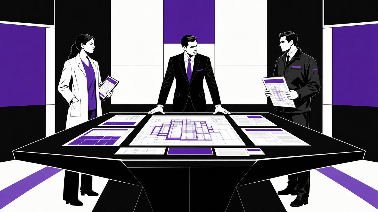Illustration representing Clinical, Financial, and Operational Buyers