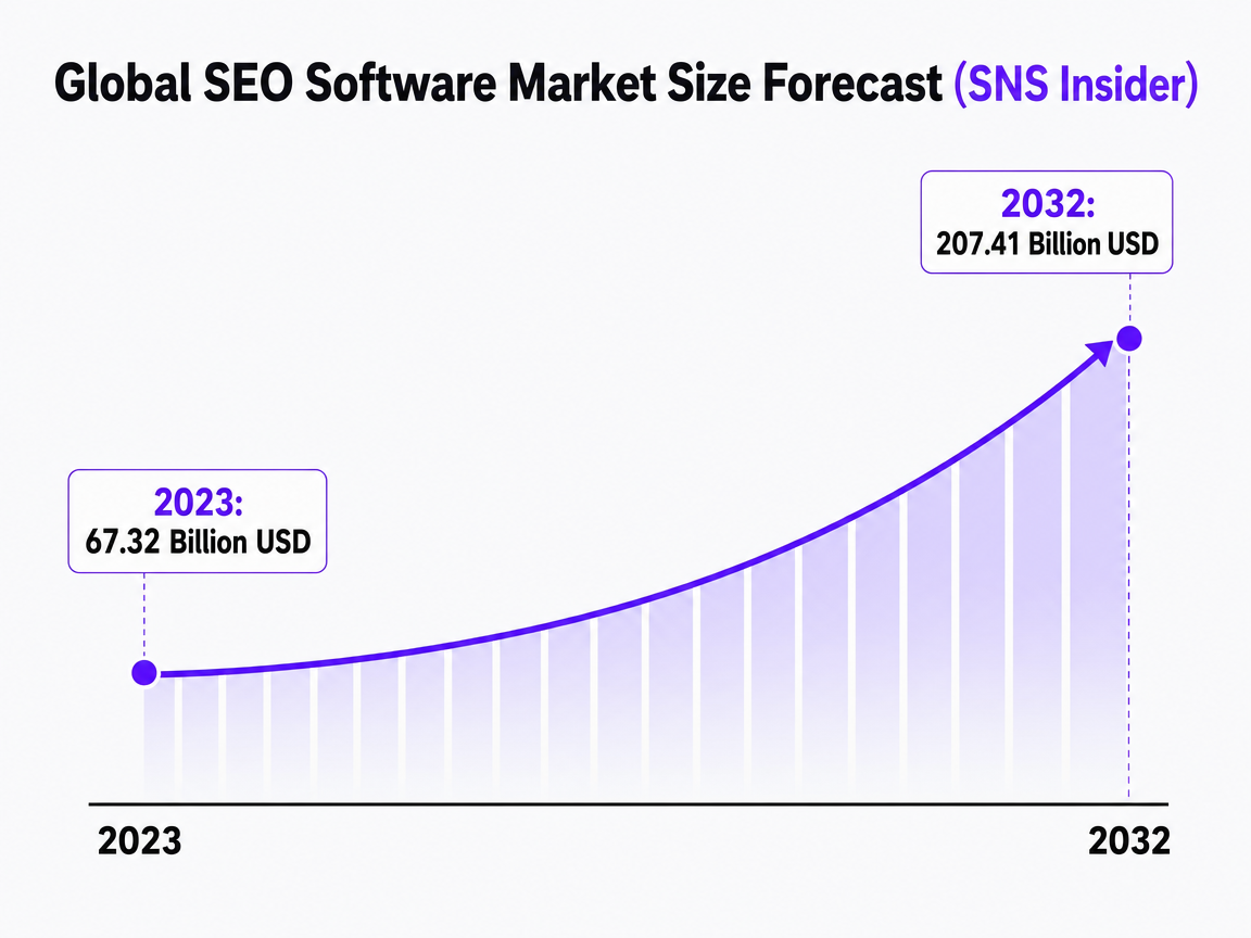 Chart showing Global SEO Software Market Size Forecast (SNS Insider)
