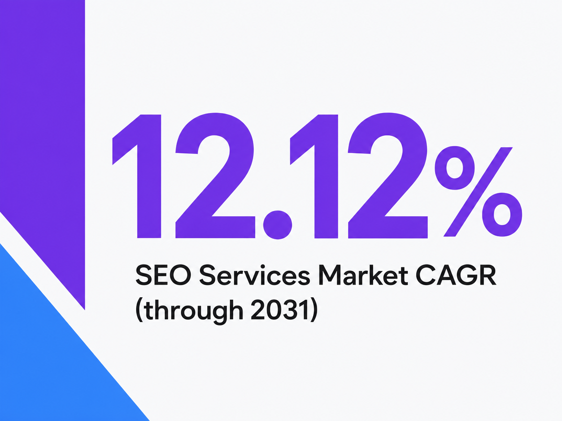 Infographic showing SEO Services Market CAGR (through 2031)