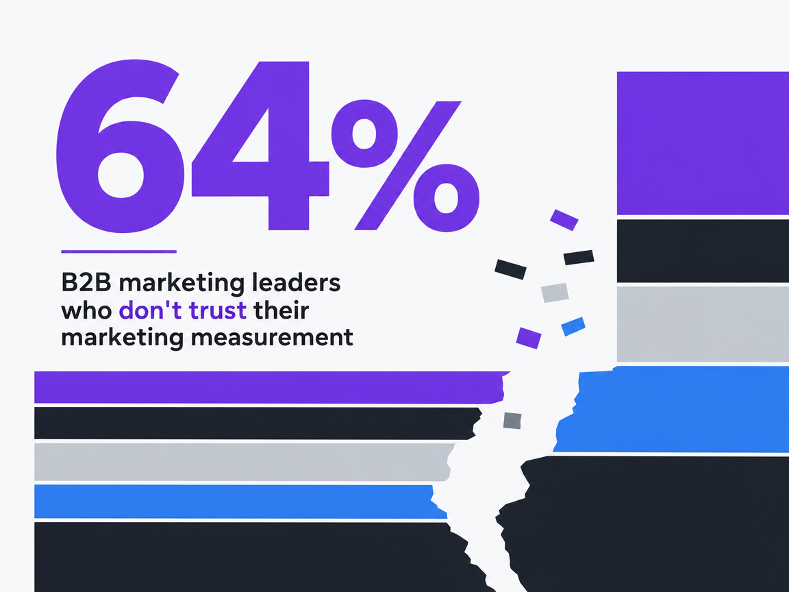 Infographic showing B2B marketing leaders who don't trust their marketing measurement