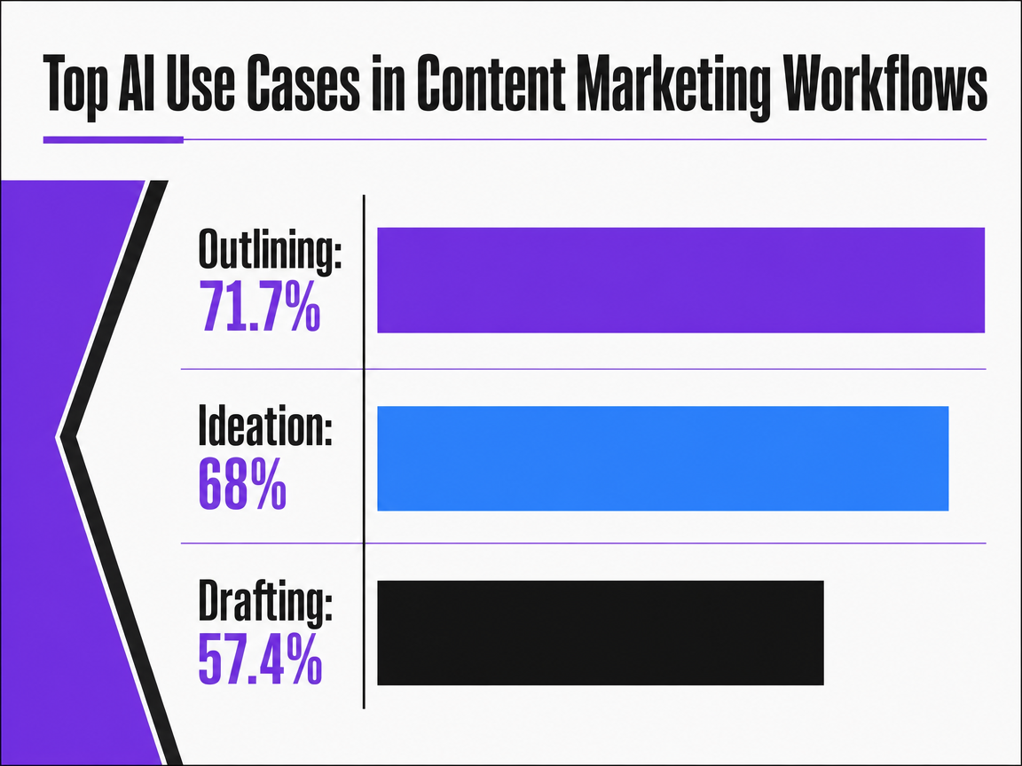 Chart showing Top AI Use Cases in Content Marketing Workflows
