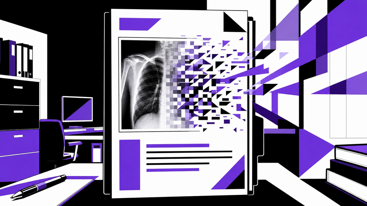 Illustration representing HIPAA, PHI, and Compliance Guardrails