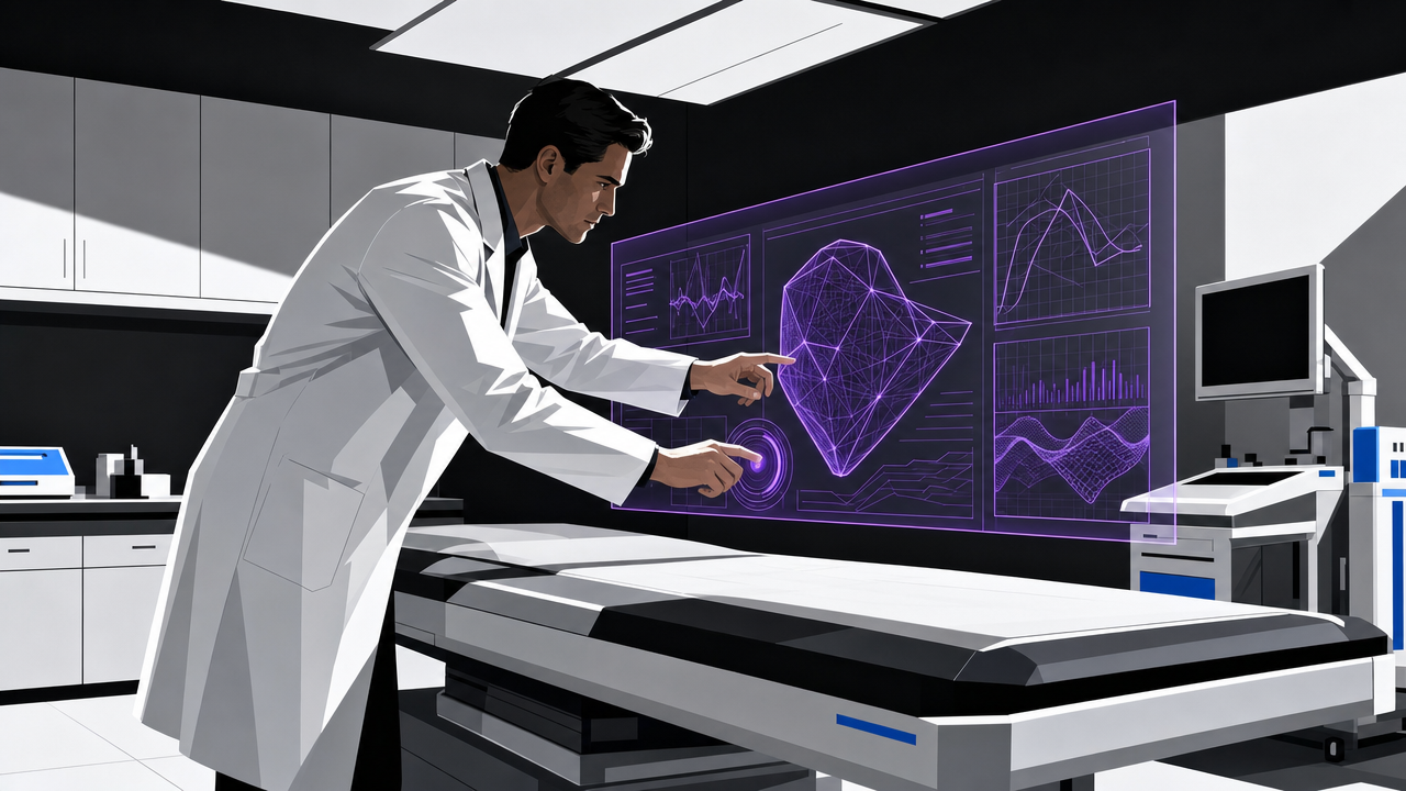 Illustration representing Advancing health care AI through ethics, evidence and equity