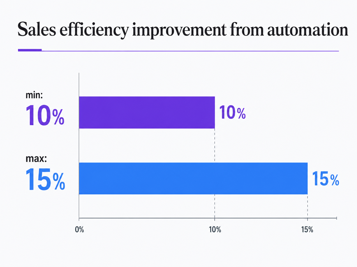 Chart showing Sales efficiency improvement from automation