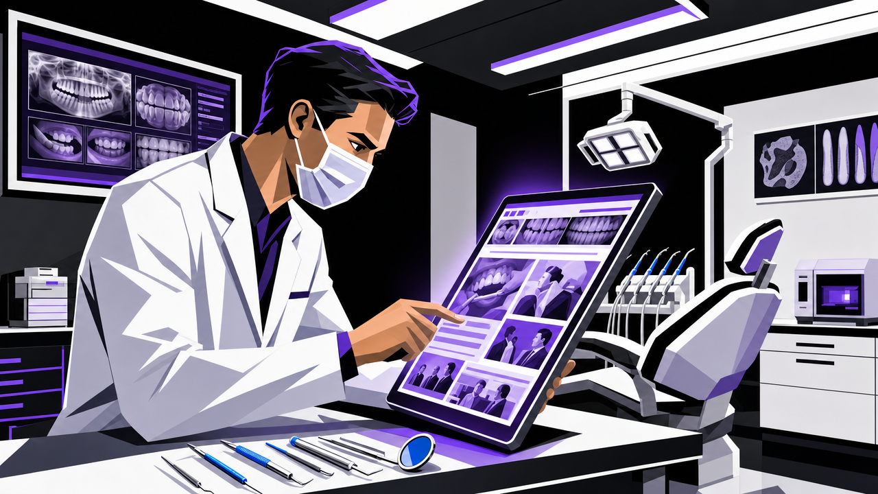 Illustration representing The Use of Social Media on Enhancing Dental Care and Practice Among Dental Practitioners