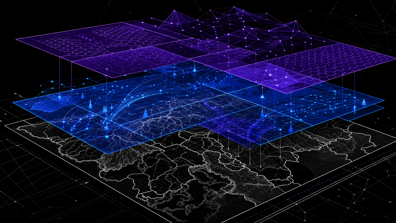 Illustration representing Layering AI and Analytics on the Map