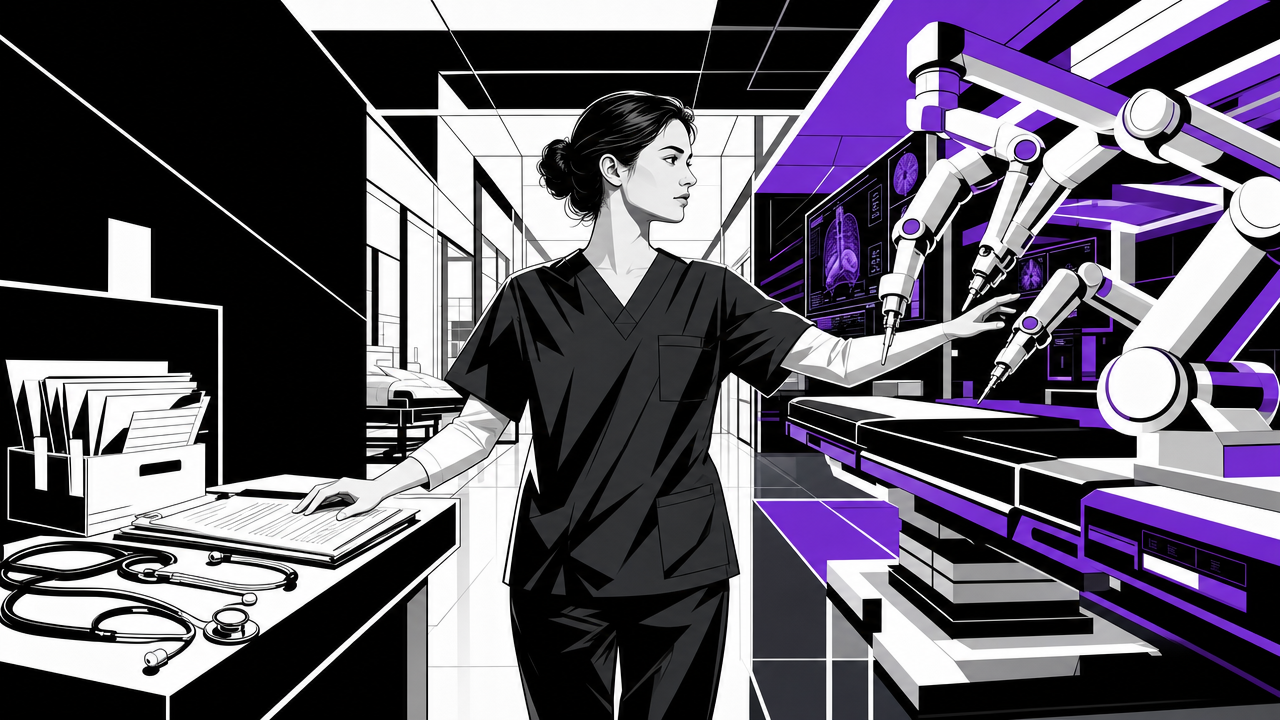 Illustration representing Investigating the Impact of Automation on the Health Care Workforce