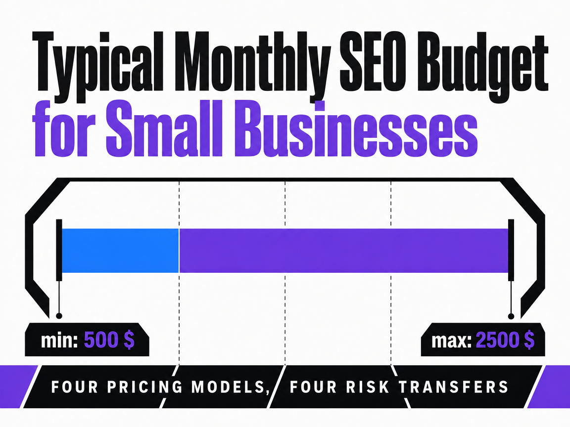 Chart showing Typical Monthly SEO Budget for Small Businesses