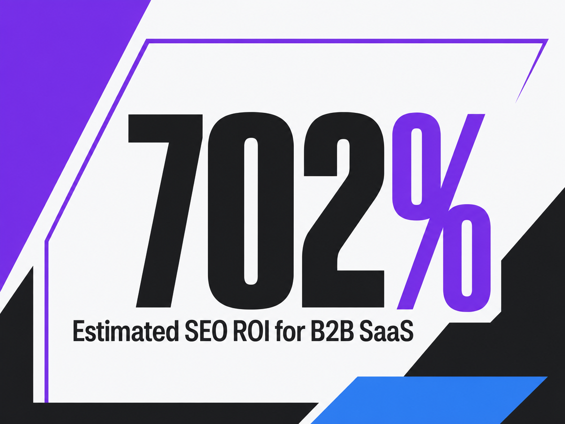 Infographic showing Estimated SEO ROI for B2B SaaS
