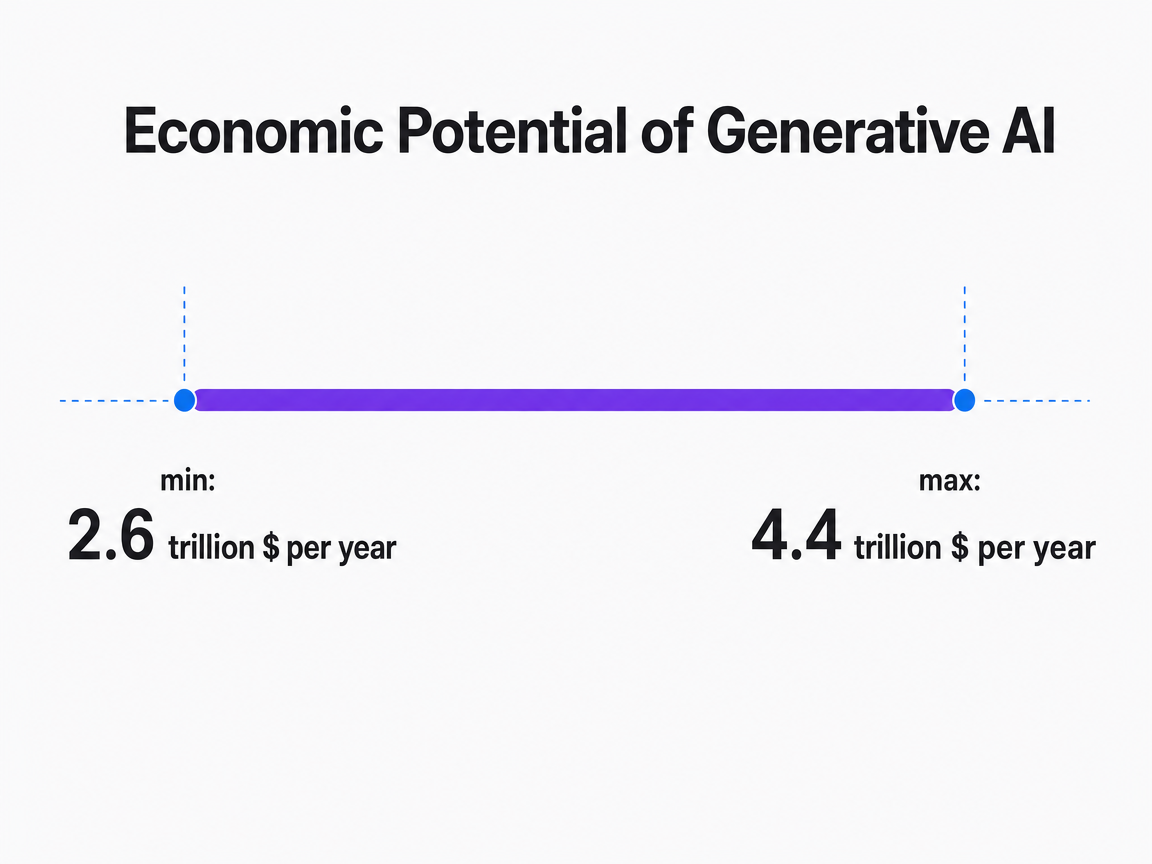 Chart showing Economic Potential of Generative AI