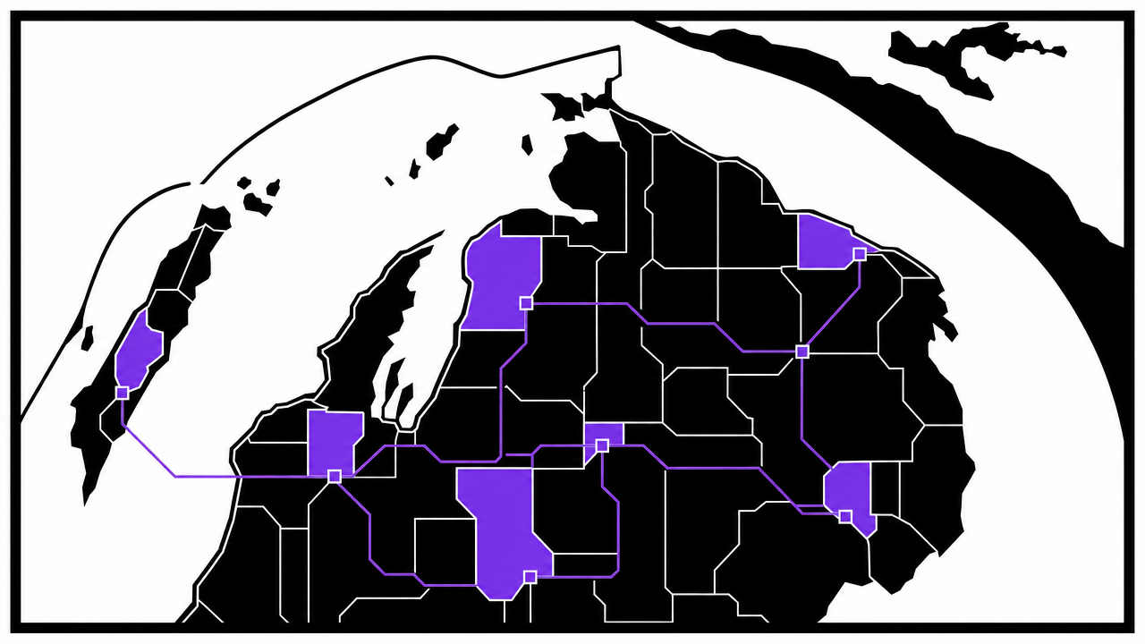 Illustration representing Service Areas Across the Grand Traverse Region
