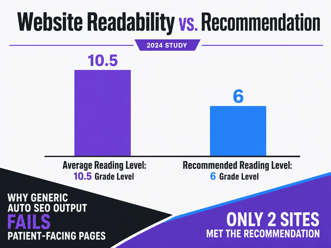 Chart showing Website Readability vs. Recommendation