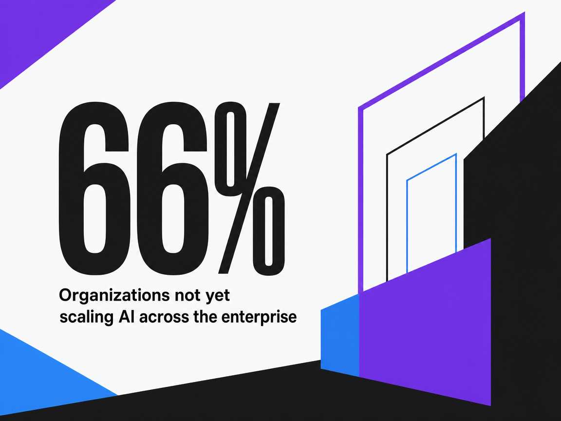 Infographic showing Organizations not yet scaling AI across the enterprise